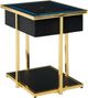Signature Design by Ashley® Rexwell Black Accent Table with Gold Base-0