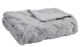 Olliix by Madison Park Claire Luxury Basketweave Grey Faux Fur Throw-0