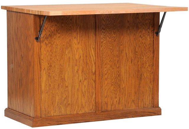 American Heartland Manufacturing Oak Flip-Up Kitchen Island-1