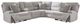 Signature Design by Ashley® Acklen Place 6-Piece Pewter Power Reclining Curved Sectional-0