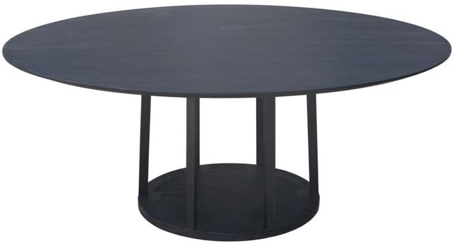 Nest Home Collections Ava Matte Black 78" Oval Dining Table-3