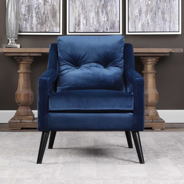 Uttermost® O'Brien Blue Arm Chair-1