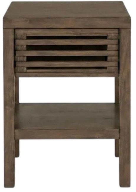 Sunny Designs™ Brown Chairside Table with Drawer-3