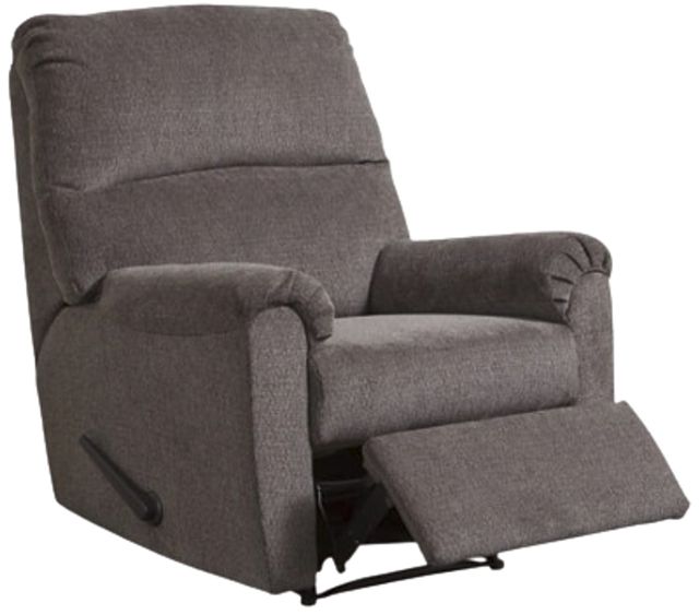 Signature Design by Ashley® Nerviano Gray Manual Recliner-1