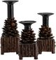 Crestview Collection Pinola 3-Piece Black/Brown Candleholder Set-2