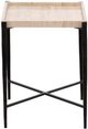 Dovetail Furniture Rice Natural End Table with Black Base-2