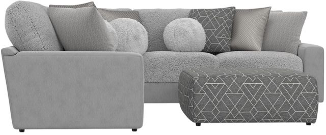 Jackson Furniture Canyon 4-Piece Gray/Platinum/Zinc Modular Sectional and Ottoman-4