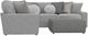 Jackson Furniture Canyon 4-Piece Gray/Platinum/Zinc Modular Sectional and Ottoman-4
