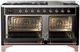 Ilve® Majestic III 60" Glossy Black Pro Style Dual Fuel Liquid Propane Range with Triple Glass Door and Copper Trim-4