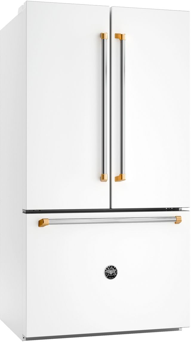 Bertazzoni Master Series 36” 26.2 Cu. Ft. White Counter-Depth French-Door Refrigerator-2