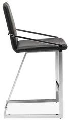 Mazin Furniture Jasmine Chrome/Black Counter Arm Dining Chair-1