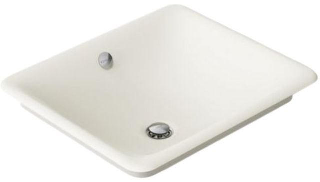 Kohler Iron Plains® Biscuit 18.5" Rectangular Vessel Bathroom Sink-0