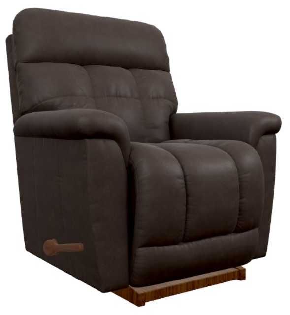 La-Z-Boy® Fulton Dark Chocolate Leather Manual Rocking Recliner-0