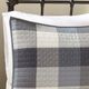 Olliix by Madison Park 6 Piece Grey Full/Queen Ridge Reversible Herringbone Coverlet Set-4