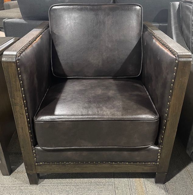 Antiqued Brown Accent Chair - DISCONTINUED-0