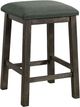 Elements International Shelter Bay Dark Walnut Occasional Bar Stool Set -2
