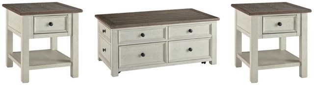 Signature Design by Ashley® Bolanburg 3-Piece Two-tone Living Room Table Set-0