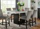 Furniture of America® Kian White Marble Top Counter Height Dining Table with Brown Base -0