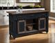 International Furniture Direct Pueblo Black Kitchen Island-1