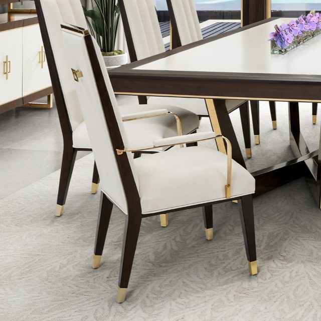 Michael Amini® Belmont Place Espresso Dining Arm Chair-1
