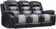 New Classic® Home Furnishings Nikko Black/Gray Manual Dual Reclining Sofa-0
