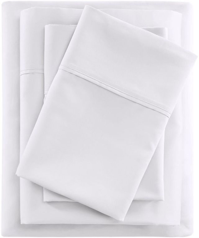 Olliix by Beautyrest White Full 600 Thread Count Cooling Cotton Rich Sheet Set-0