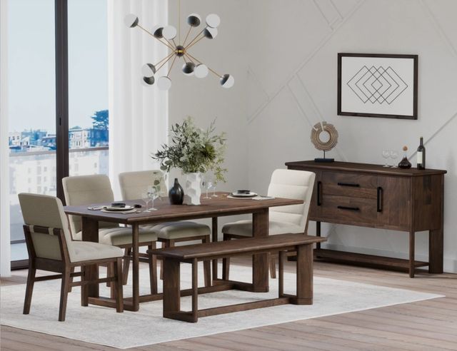 Emerald Home Ronan Brown/Gray Dining Side Chair with Stretcher-1