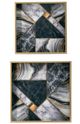 A & B Home 2-Piece Multi-Colored Decorative Tray Set-0