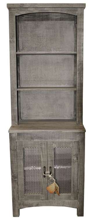 Million Dollar Rustic Pier Charcoal Grey Bookcase-0