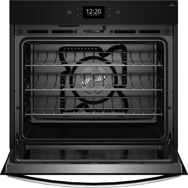 Whirlpool® 30" PrintShield™ Black Stainless Steel Single Electric Wall Oven-1