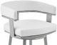 Armen Living Cohen Silver/White 26" Swivel Bar Stool-3