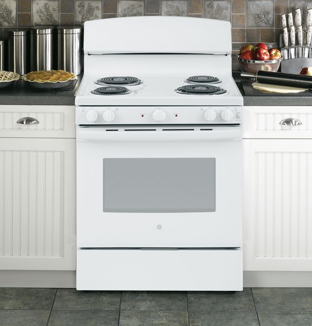GE® 30" White Freestanding Electric Range-4