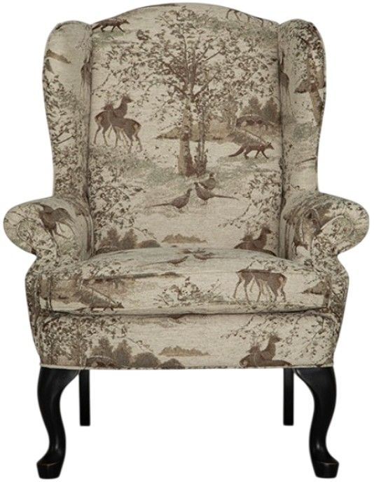 Best® Home Furnishings Customizable Sylvia Dark Walnut 31'' Wing Back Chair-1