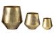  A & B Home 3-Piece Large, Medium and Small Gold Hatcher Iron Decorative Planters Set-2
