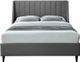 Meridian Furniture Eva Grey Velvet Queen Bed-1