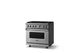 Viking® 5 Series 36" Stainless Steel Pro Style Gas (NG) Range with Polished Chrome Trim-2