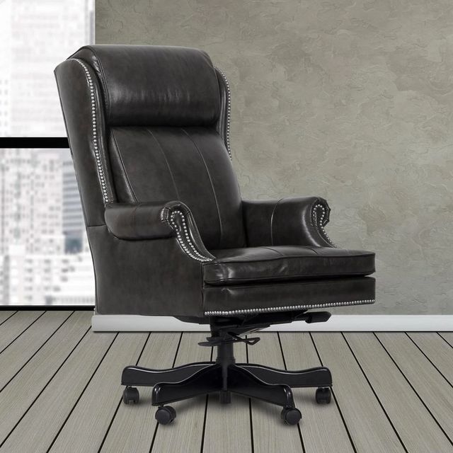 Parker House® Pacific Gray Leather Desk Chair-1