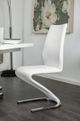 Furniture of America® Midvale 2-Piece Chrome/White Dining Side Chair Set-1
