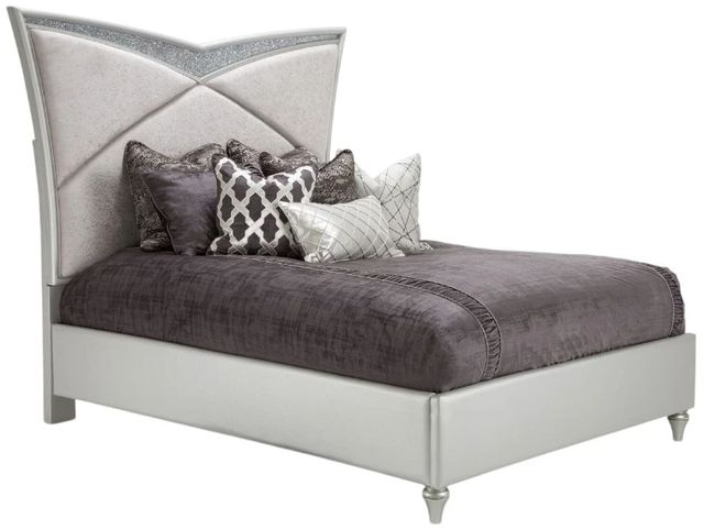 Michael Amini® Melrose Plaza Dove California King Upholstered Panel Bed-0