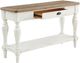 Winners Only® Augusta Rustic Brown Top Sofa Table with White Base-3