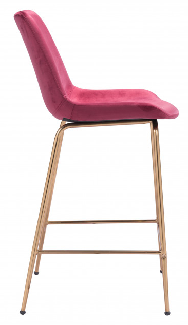 Zuo® Modern Tony Red/Gold Counter Chair-1