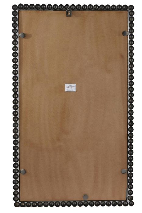 Deco Marche CosmoLiving by Cosmopolitan Black Rectangular Beaded Wall Mirror-2