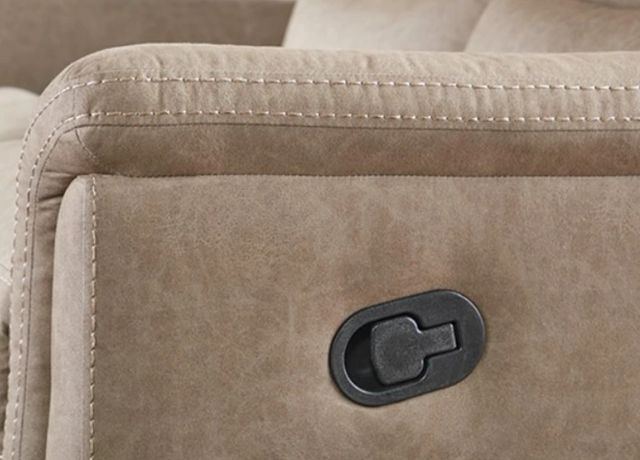 Hughes Furniture® 15176 Gio Mushroom Manual Reclining Sofa-2