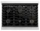 ZLINE Paramount Autograph Edition 36" Satin Stainless Steel Gas Cooktop with Matte Black Accents-2