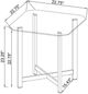Coaster® Cronin Square Tempered Glass Top End Table with Chrome Base-2