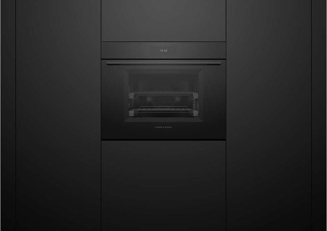 Fisher & Paykel Series 11 Minimal 30" Black Glass Combination Steam Oven-2