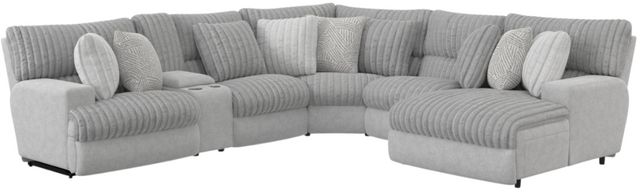 Catnapper® Abraxas 6-Piece Moonstruck L-Shape Power Reclining Sectional with Console 