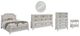 American WoodCrafters Switchgrass 5-Piece White King Panel Bedroom Set-0
