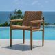 Uttermost® Sumba Golden Flax Wicker/Wood Indoor-Outdoor Dining Arm Chair-1
