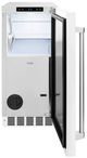 ZLINE Touchstone 15" 66 lb. Stainless Steel Gourmet Ice Maker with Drain Pump and White Matte Door-2